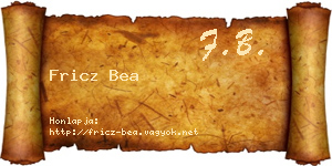 Fricz Bea névjegykártya
